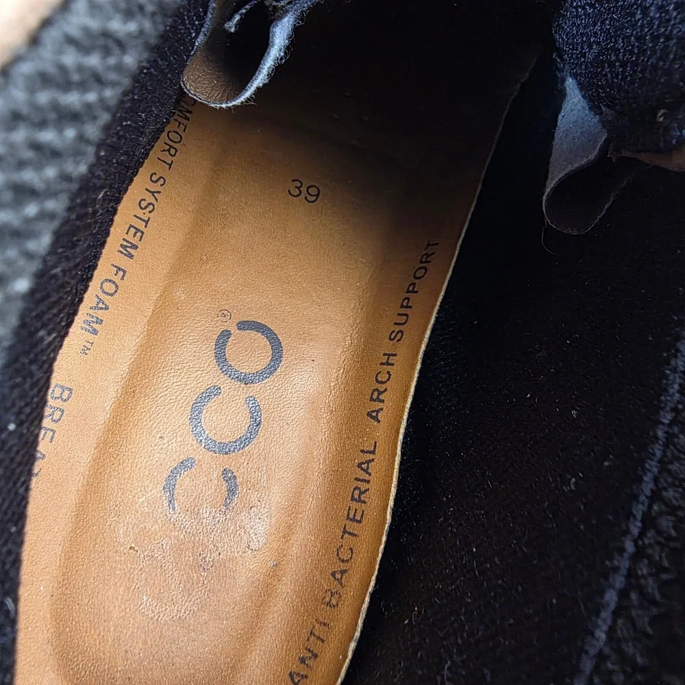 ECCO Chukka Boots Mens 39 Brown Gore-Tex Leather Waterproof Shock Point Lace Up
